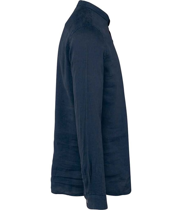 Spasso Washed Mao Collar Shirt