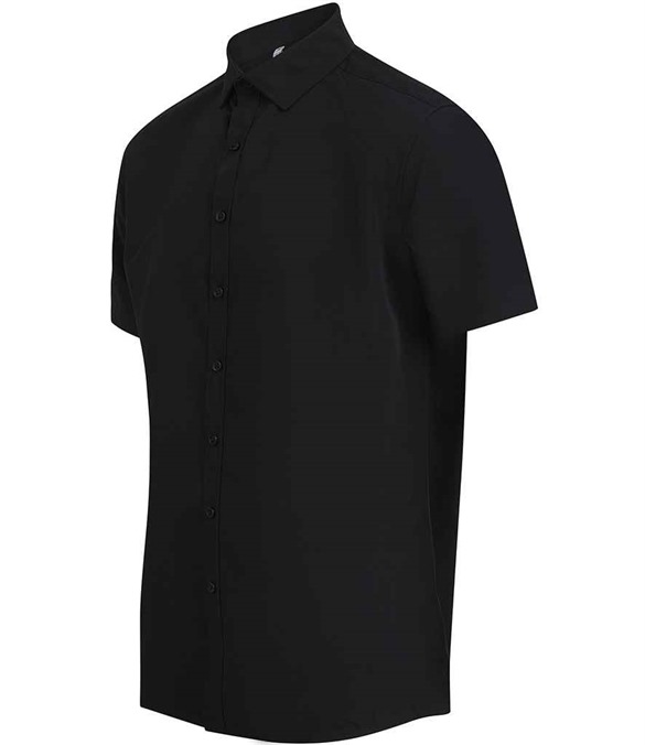 Henbury Short Sleeved Cotton Feel Coolplus&#174; Shirt