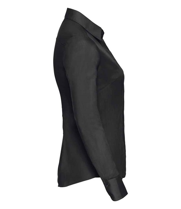 Russell Athletic Collection Ladies Long Sleeve Fitted Poplin Shirt