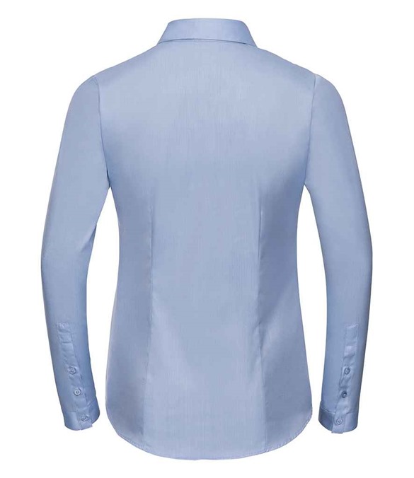 Russell Athletic Collection Ladies Long Sleeve Herringbone Shirt
