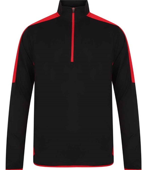Finden + Hales Contrast Zip Neck Midlayer Top