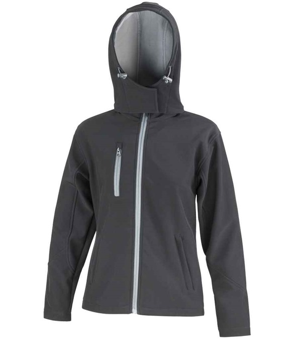 Result Core Ladies Hooded Soft Shell Jacket